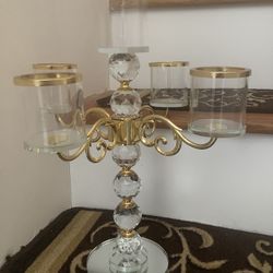 Beautiful 5 Arms Crystal Candle Holder Ready To Pick Up Only Used Once Just Like New 