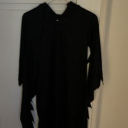 Grim Reaper Halloween Cape With Hood Kid 10-12