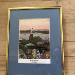 Hand Painted Etching—Famous Maine Scene 