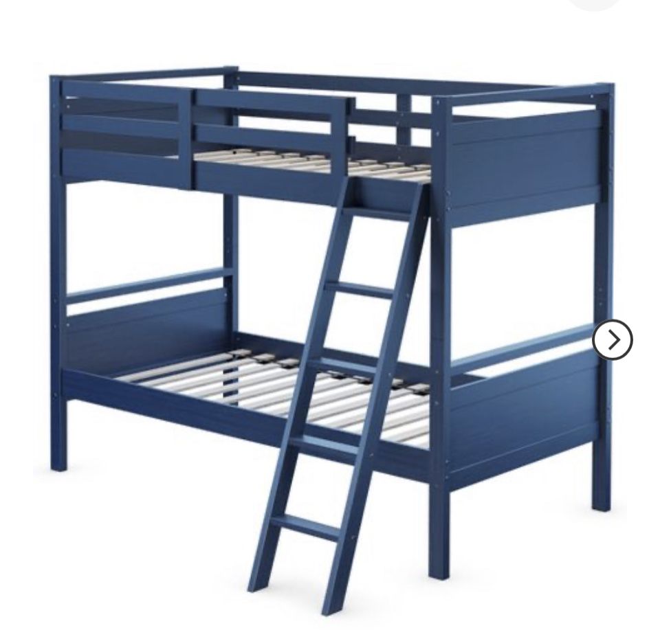 Twin Wood Bunk Bed Frame No Mattress 