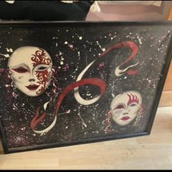 $40, Clown Art On Phelt Cloth 