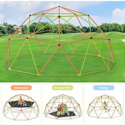 Colors Blue and yellow Jungle Gym 10FT X 10FT Climbing Dome