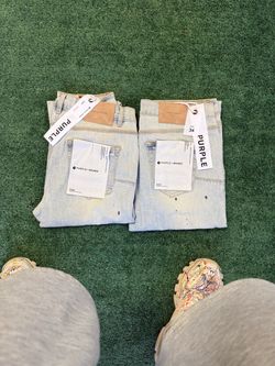 Light blue denim purple jeans size 32&34
