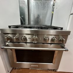 36” Smart Dual Fuel KitchenAid Range | Commercial Style | True Convection Oven