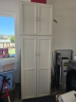 Tall white cabinet