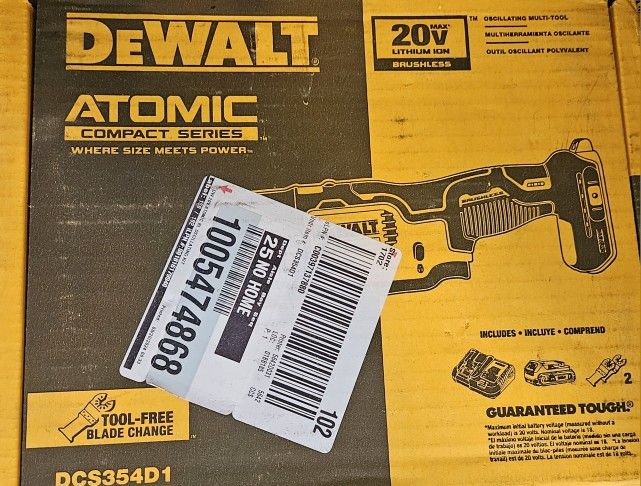 Brand New Dewalt Atomic Multi Tool Kit With 1 Battery And Charger. $125