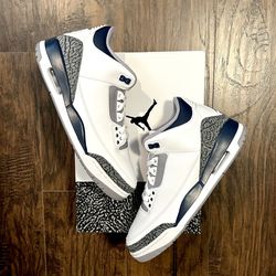 Brand New Air Jordan Retro 3 Midnight Navy Size 10 