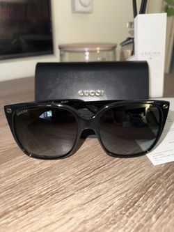 Gucci GG0022S Grey Gradient Sunglasses Authentic
