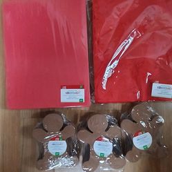 Creatology Christmas Red Foam Felt Sheets Gingerbread Men Cutouts Crafts New