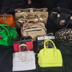 MK, ALDO, VERSACE AND LION FACE HANDBAGS