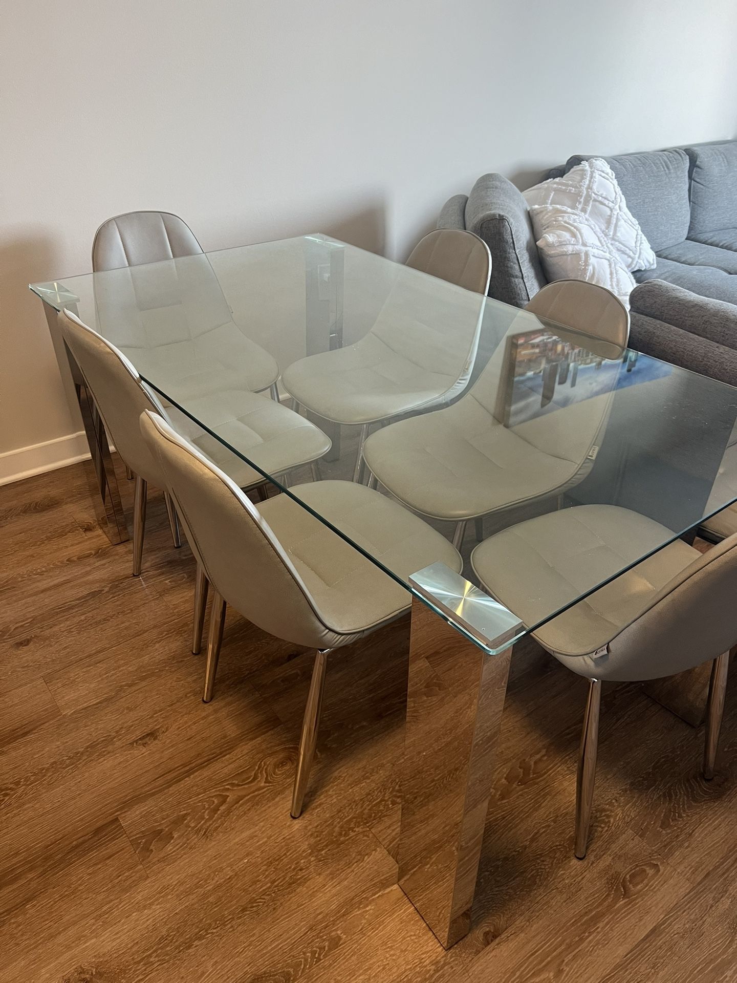 Dining Table With 6 Chairs + Console Table