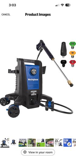 Westinghouse ePX3500 Electric Pressure Washer, 2500 Max PSI