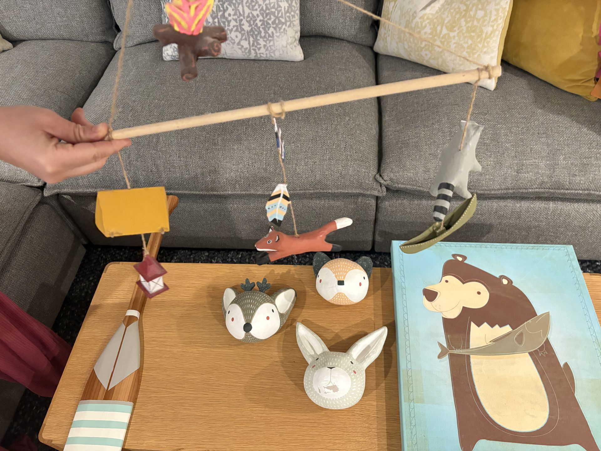 Crate and Barrel/West Elm woodland creature baby/child room decor