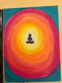 Chakra Meditation Acrylic Painting on Canvas