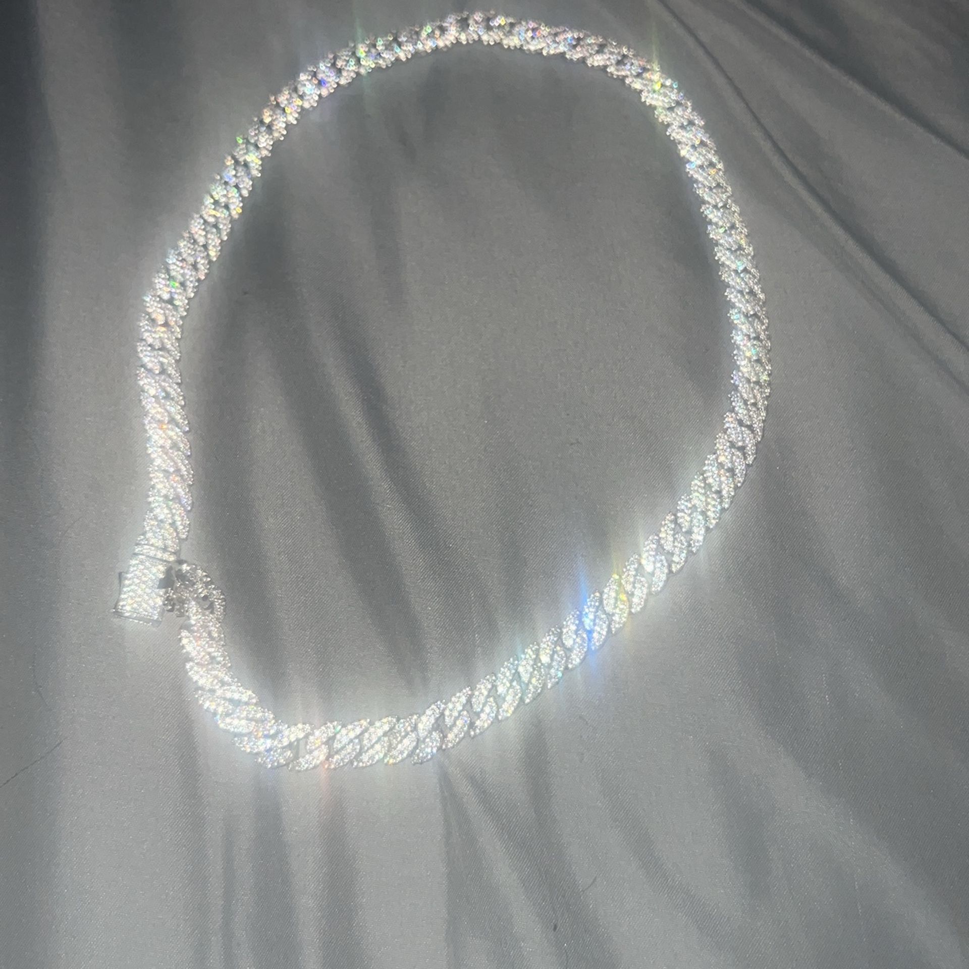 Jaxxon iced out silver cuban link chain
