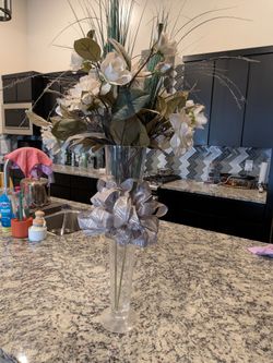 Mr And Mrs Floral And Vase