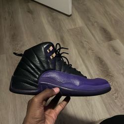 Black And Purple Jordan 12 Size 11