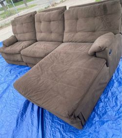 BROWN SECTIONAL + two superstar love seats