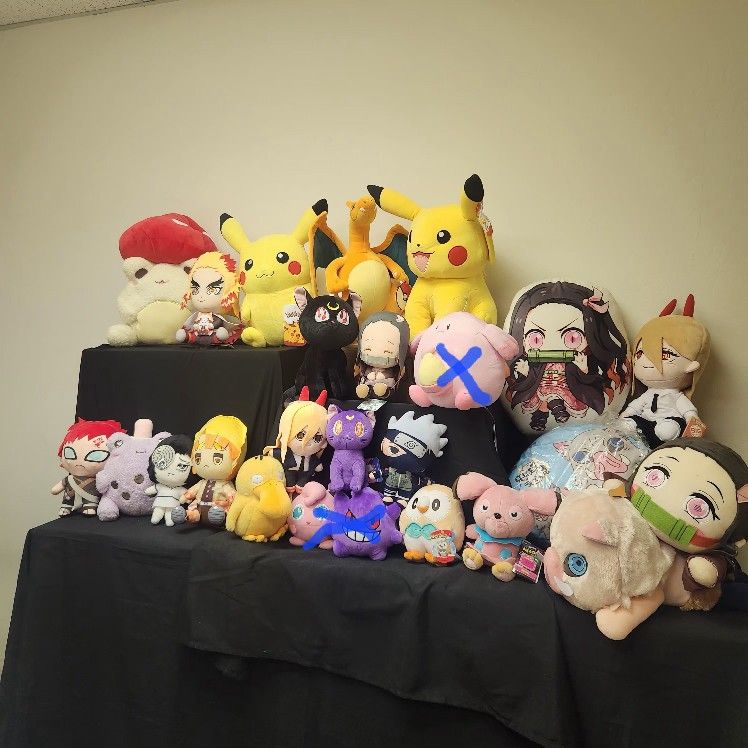 2 For $25 Anime And Pokemon Plushies