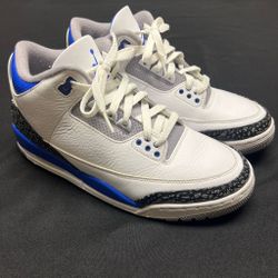 Air Jordan 3 White Blue Racer Sneakers
