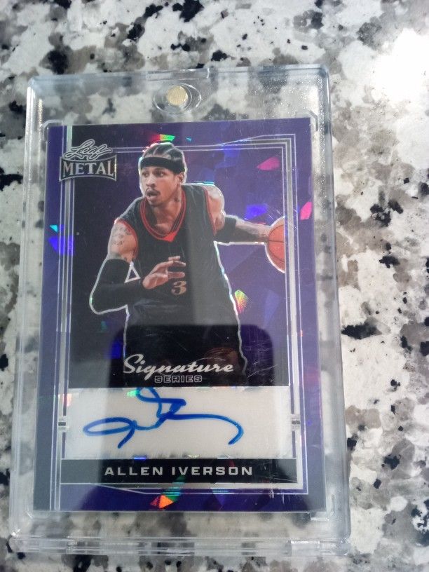 Cards Allen Iverson 1of1 Purple Cracked Refractor 