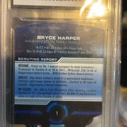 0857 Bryce Harper Graded Baseball Card
