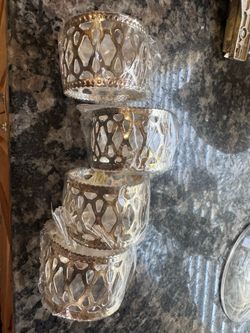 Silver plated napkin rings 4