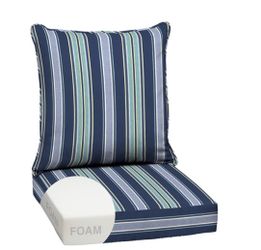 Outdoor deep seat cushion