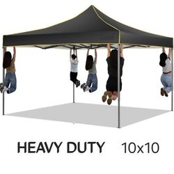 10x10 Canopy Tent Ez Up Canopy, Pop Up Canopy , Heavy Duty Outdoor Tent for Backyard Party Event,  UPF 50