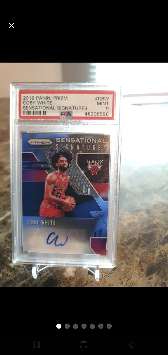 Coby White Autographed Prism PSA Gem Mint 9 Card