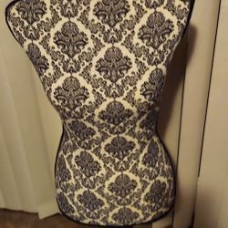 Dress Form    w/ Damask Pattern