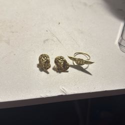 Bentley ring and Jesus earrings 