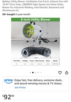 High speed fan