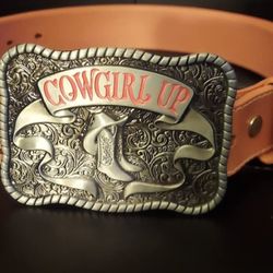 Cowgirl Up Cowgirl Boots Belt Buckle SHIPPING AVAILABLE 