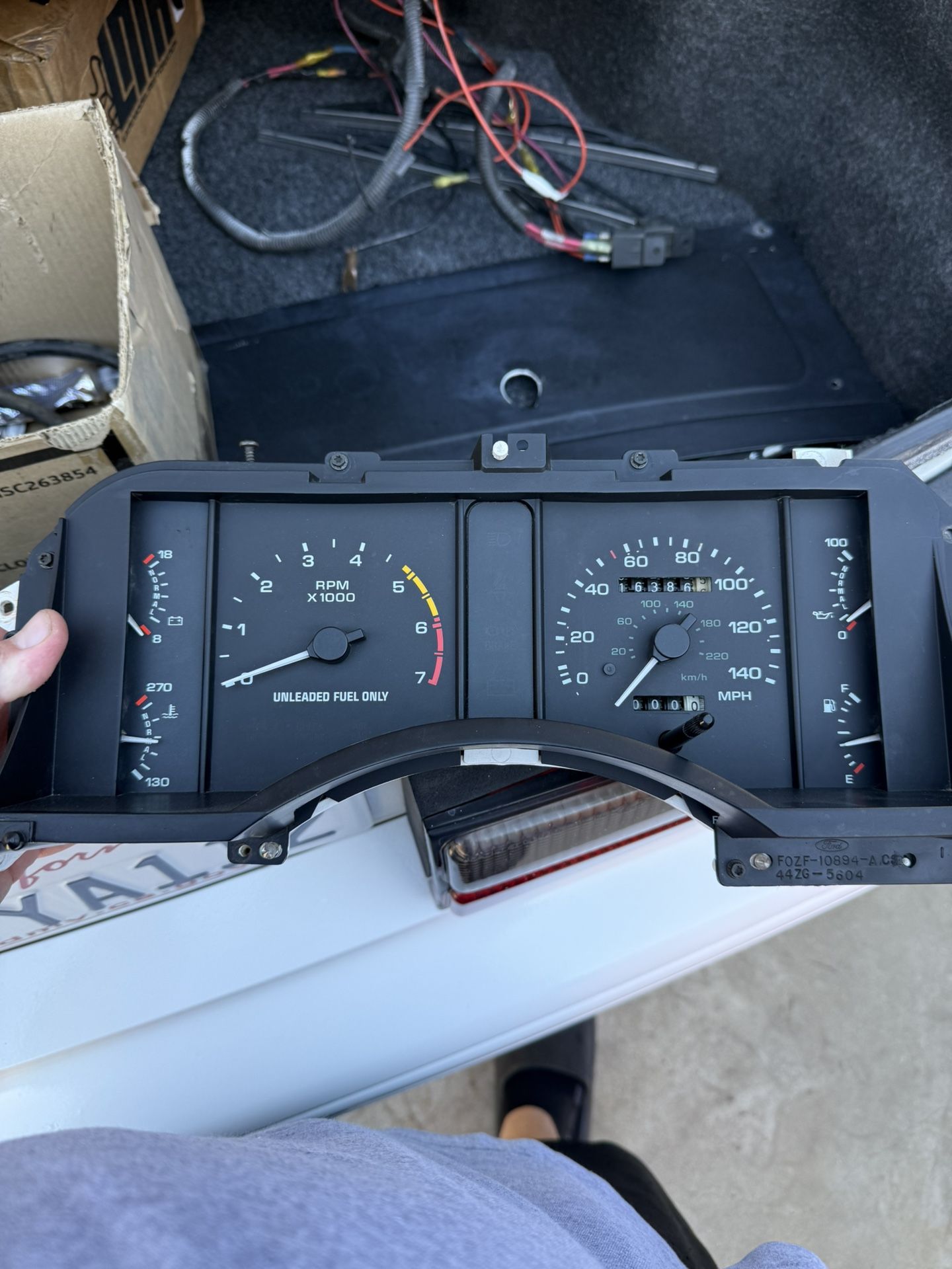 Mustang Foxbody Cluster 140mph V8