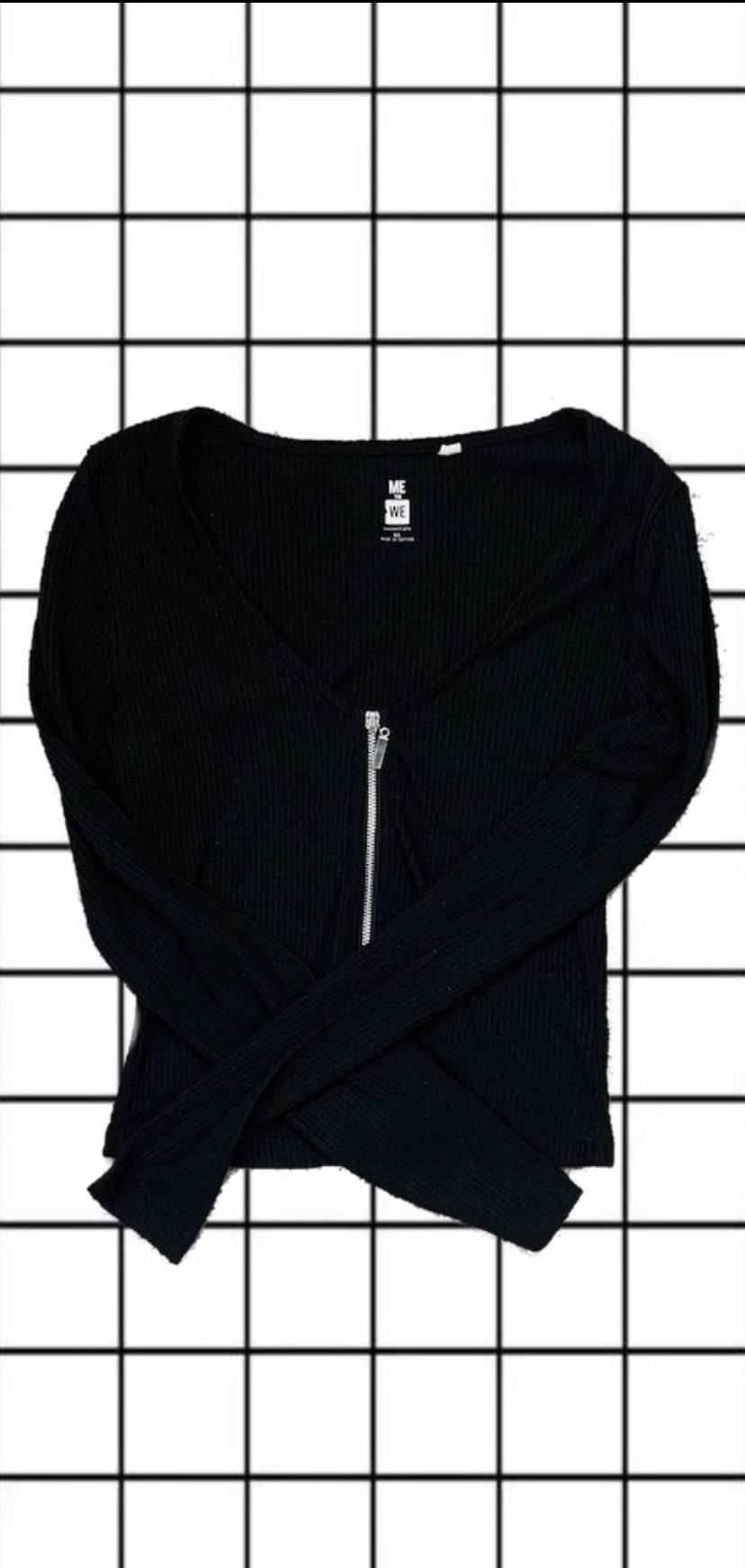 Black Long Sleeve Top- Pacsun