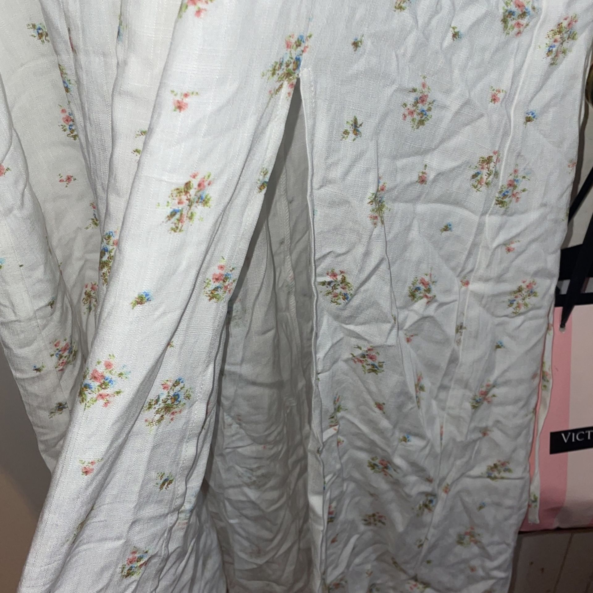 Long White Flowers Dress