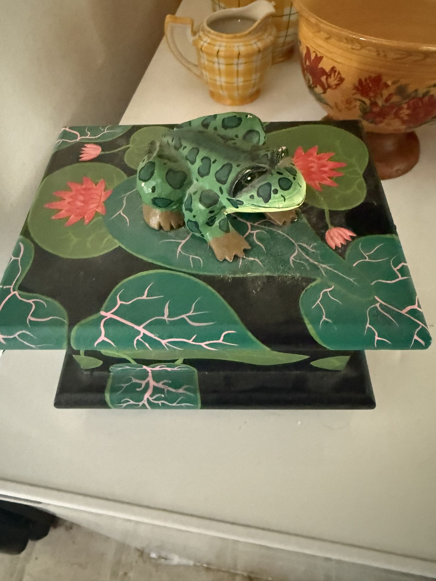 Vintage Frog Jewelry Box