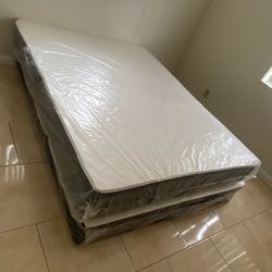 Queen mattress regular set with box spring ( 2pc brand new) NEW KING-QUEEN-FULL-TWIN SIZE SETS MATTRESS AND BOX SPRING 2-pcs