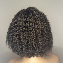13x1 14in Brown Curly Wig