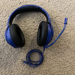 Black and Blue LucidSound headphones 