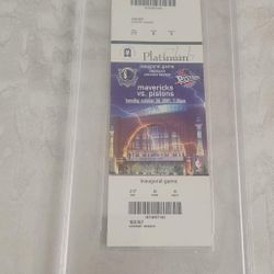 mavericks vs pistons inaugural game 2001