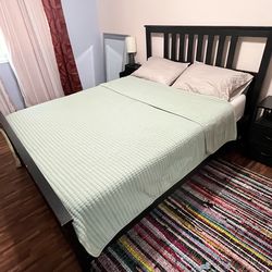 Queen size bed mattress and bedframe - available  now
