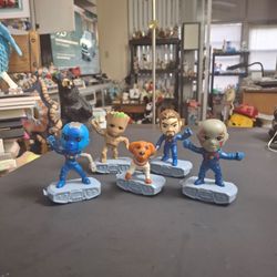 2023 McDonald's Happy Meal Toys, Marvel Studios Guardians Of The Galaxy Vol 3Set Of 5, Star Lord, Drake, Nebula, Groot Bobblehead & Cosmo The Space Do