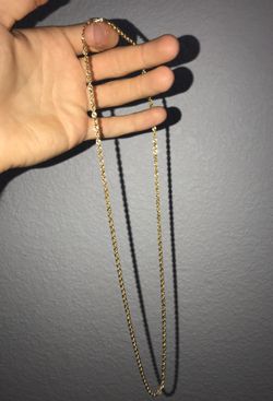 14k yellow gold hollow chain