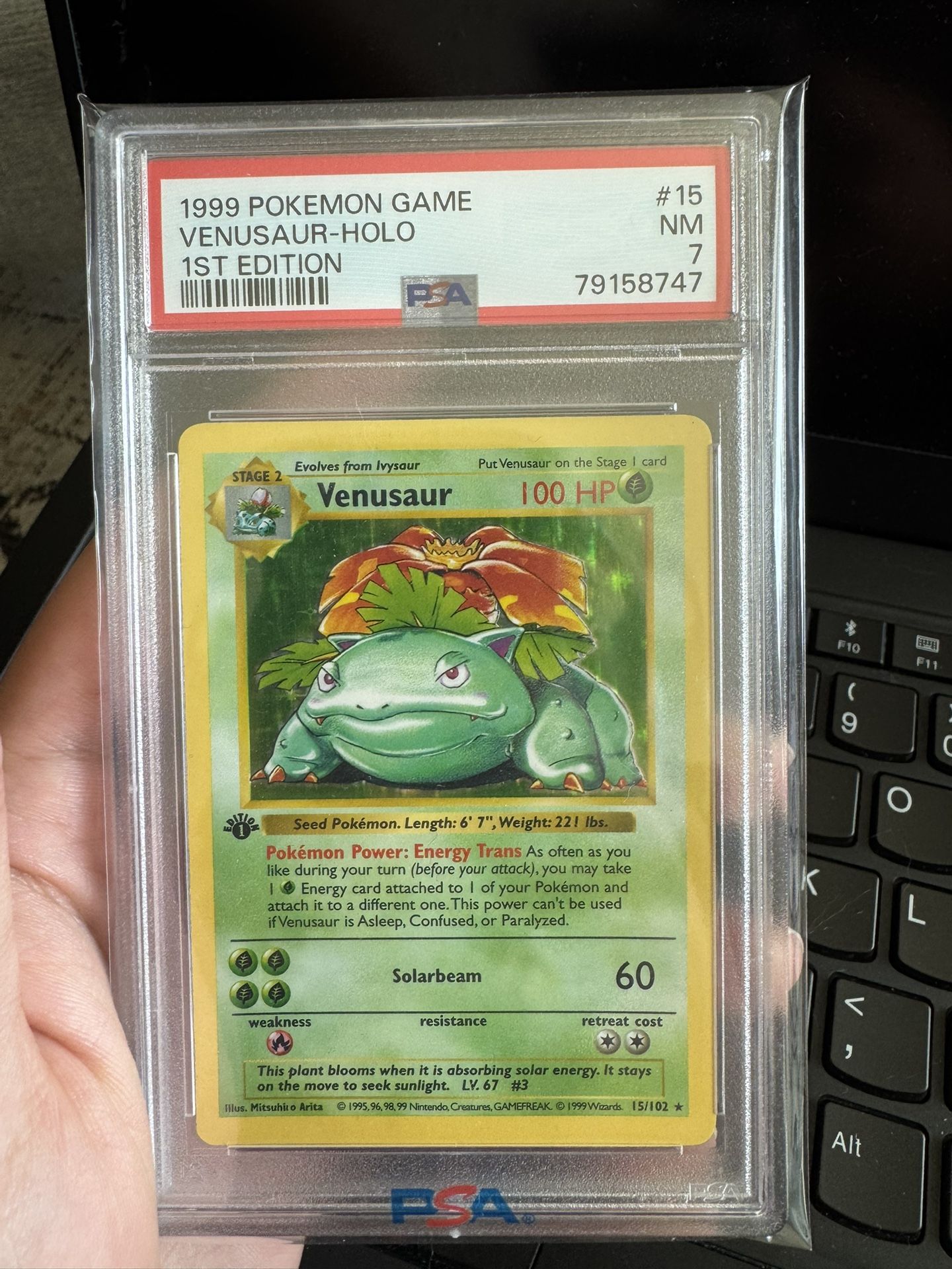 Venusaur (PSA 7) - 1st Ed shadowless - Vintage Pokemon
