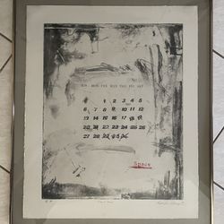 Hyun-Ju Chung "Time + Space" 1983 Signed Lithograph Print Artist Proof A.P. MCM