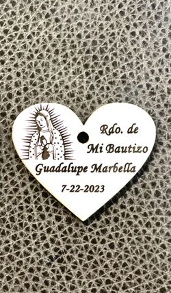 Baptism Wooden Personalized Mini Tags I2 Piece Set