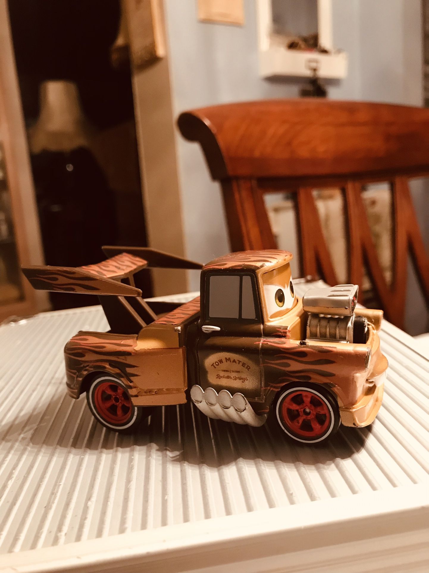Disney Pixar Hot Rod Tow Mater (the 2 Tiny Mirrors Came Off, I Have Them