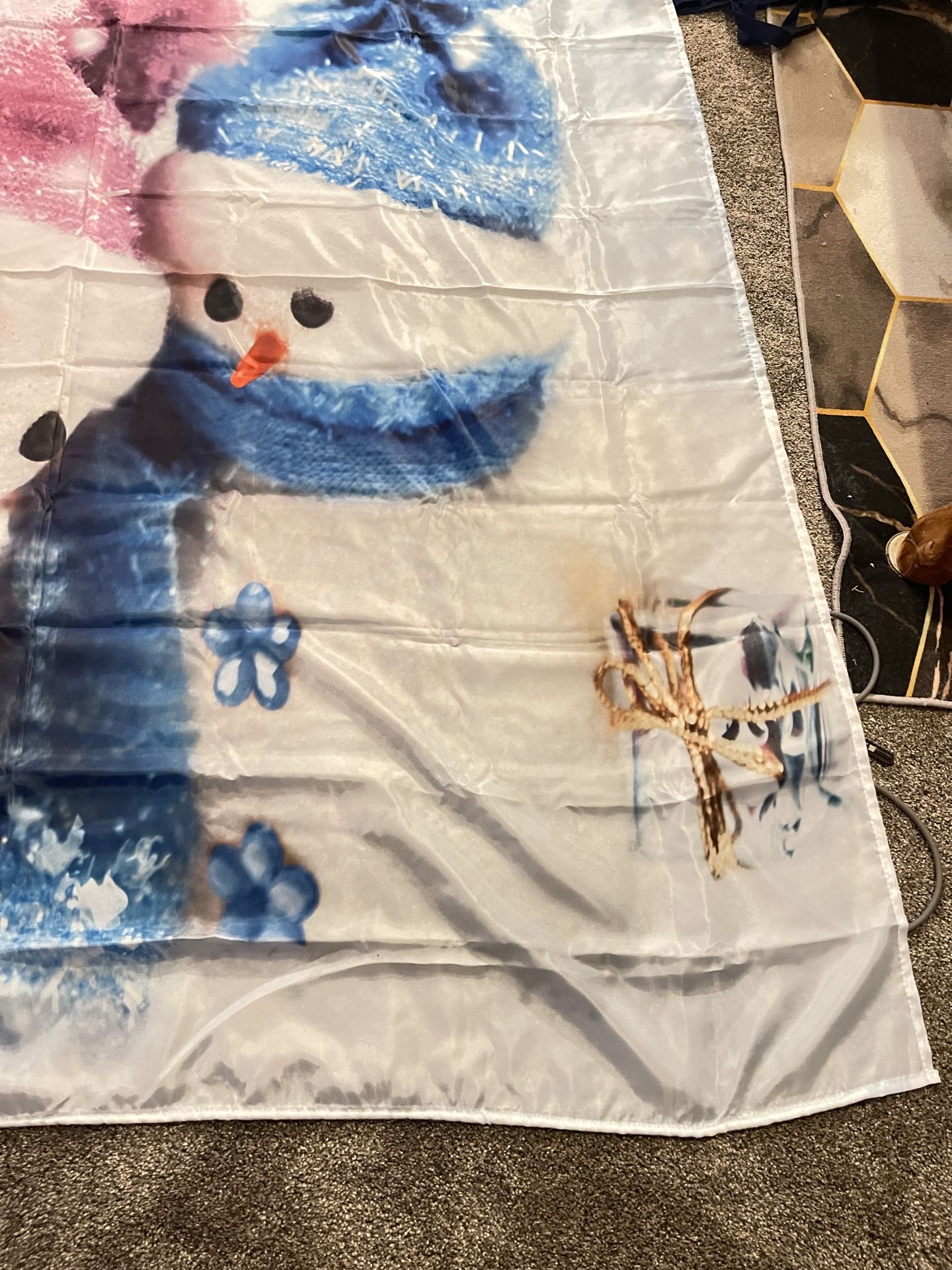 Snowman Shower Curtain, New In Bag